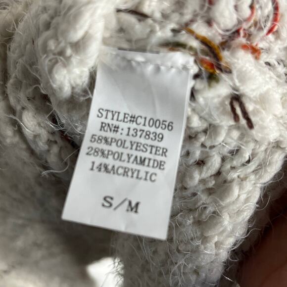 Altar’d State Women's Striped Chunky V-Neck Long Sleeve Sweater Size S/M - Picture 4 of 7